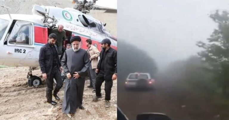 président Iraniens et son helicopter