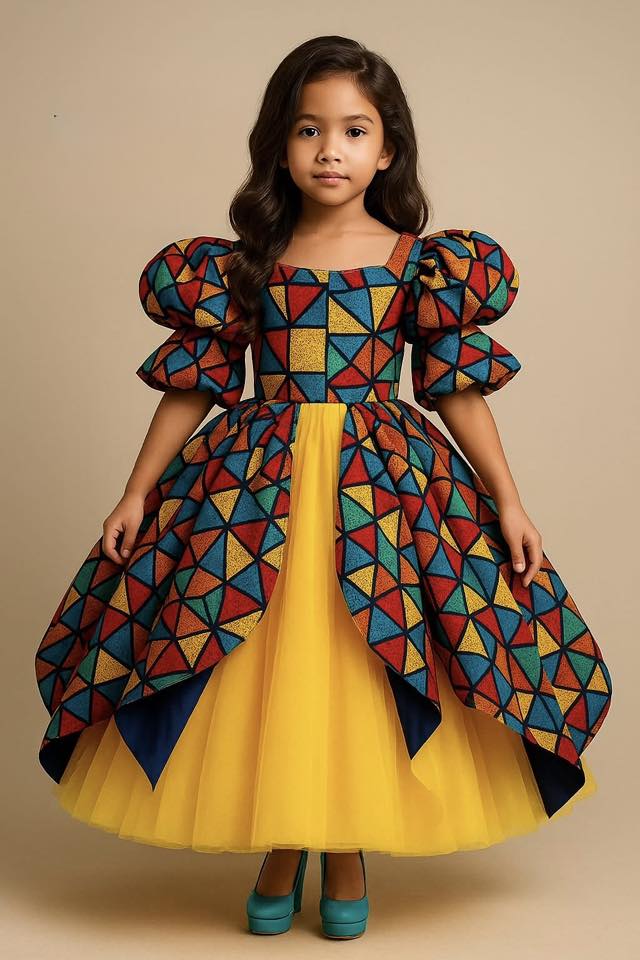 robes wax pour petites princesses africaines