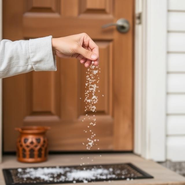 Versez du sel devant votre porte