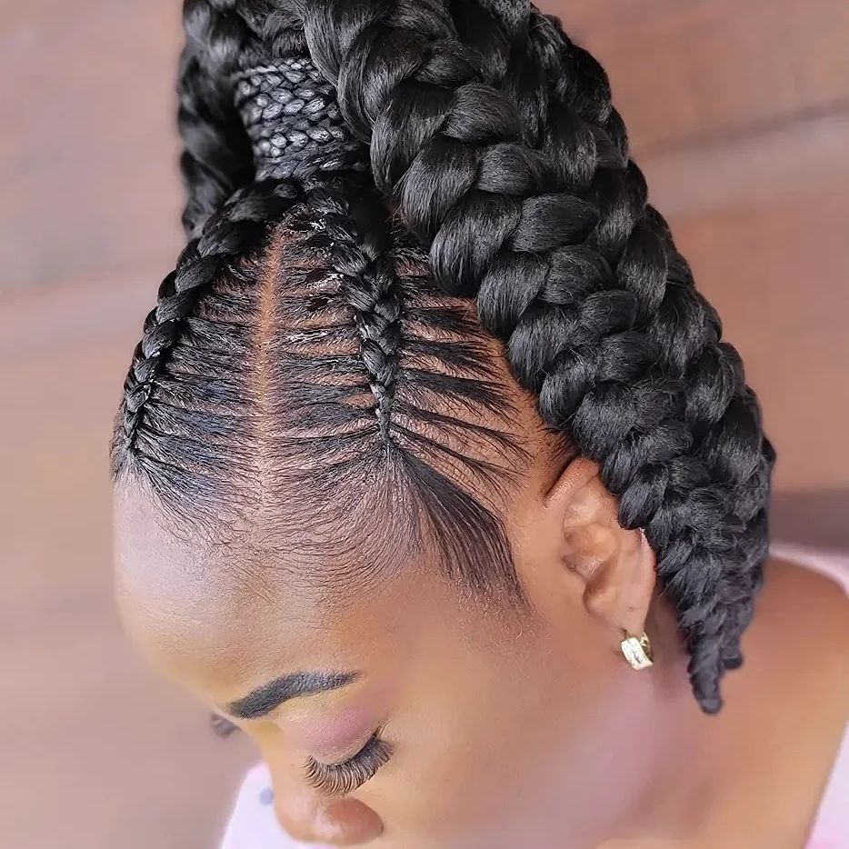 Tresses ananas papillon
