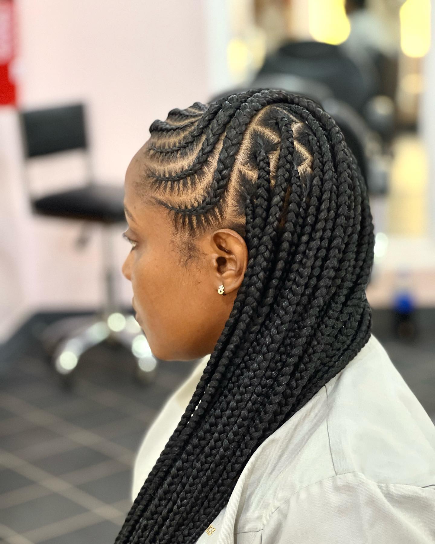 Tresses africaines latérales